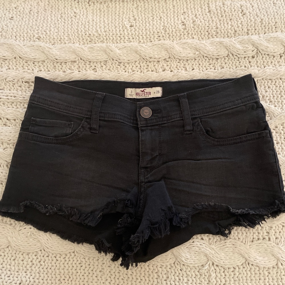 Low Rise Hollister Black Jean Shorts